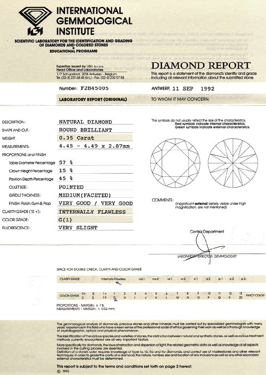 Foto 9 - Diamant 0,35 Carat Brillant Lupenrein Top Wesselton IGI, D6135