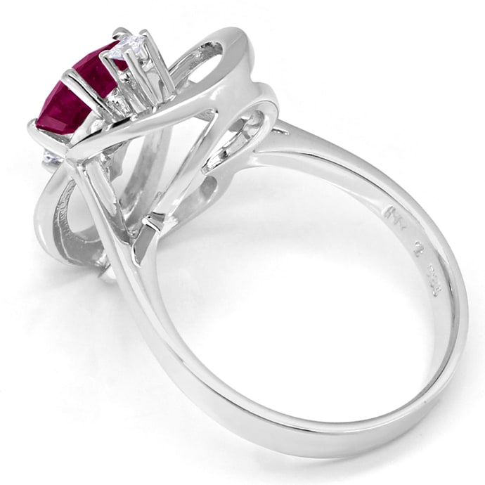 Foto 3 - Designer-Ring 1,35ct Spitzen Rubin Brillanten lupenrein, R9985