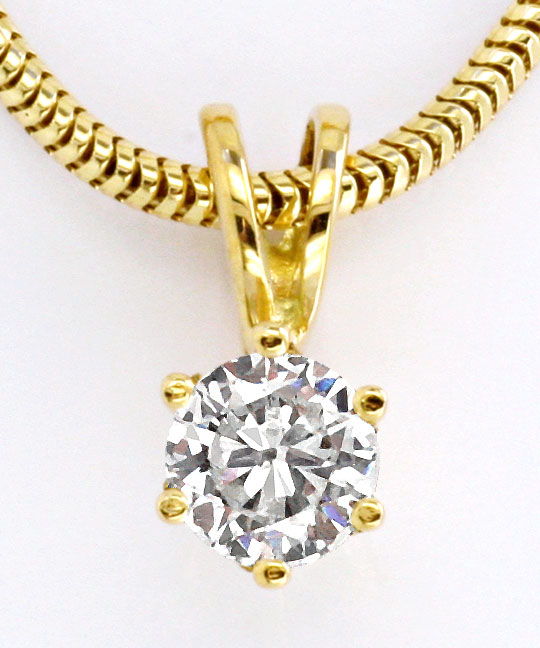 Foto 2 - Brillant-Diamant-Collier 0,30ct Top Wesselton 18Kt Gold, S2628