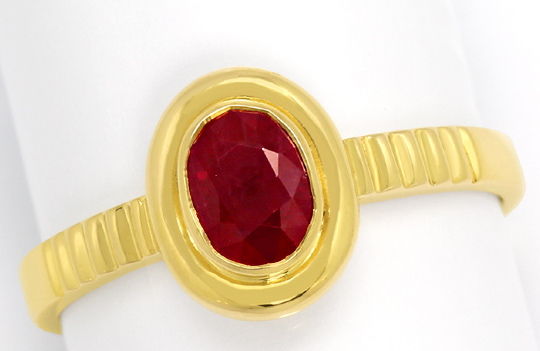 Foto 3 - Spitzen Rubine Gold-Schmuck Set Collier Ring Ohrstecker, S3070